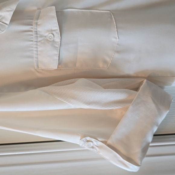 CISONO WOVENS BRAND WOMEN'S FRONT BUTTON IVORY BLOUSE SIZE LARGE - Picture 5 of 14